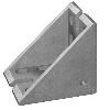 Equerre 80 2 cotés aluminium