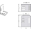 Equerre de fixation pour E3JM, E3A, E3A2