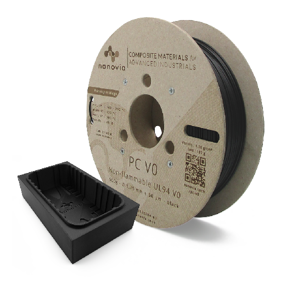 Filament Nanovia PC V0 0.5kg 1.75mm Translucide-Lire la description