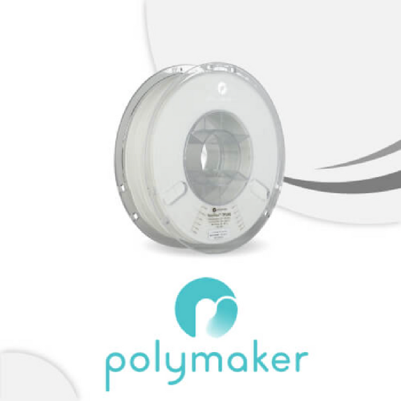 Filament PolyFlex TPU 95A 750g 1.75mm - Blanc-Lire la description