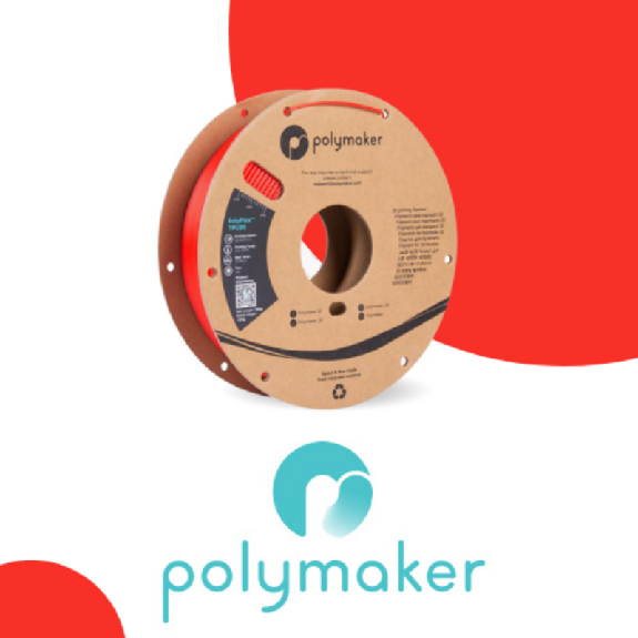 Filament PolyFlex TPU 95A 750g 1.75mm - Rouge-Lire la description