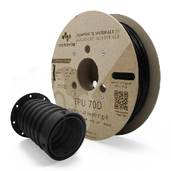 Filament Nanovia TPU 70D 0.5kg 1.75mm Translucide-Lire la description