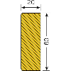 Mousse de protection Morion, Rect 60/20mm, Autocollant, lg 1m, J/N