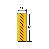 Mousse de protection Morion, Rect 50/20mmmm, Autocollant, lg 5m, J/N