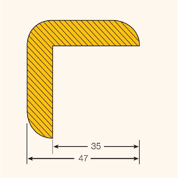Mousse de protection Morion, Angle 47/47mm, Autocollant, lg 5m, J/N Mousse de protection Morion, Angle 47/47mm, Autocollant, lg 5m, J/N-Lire la description