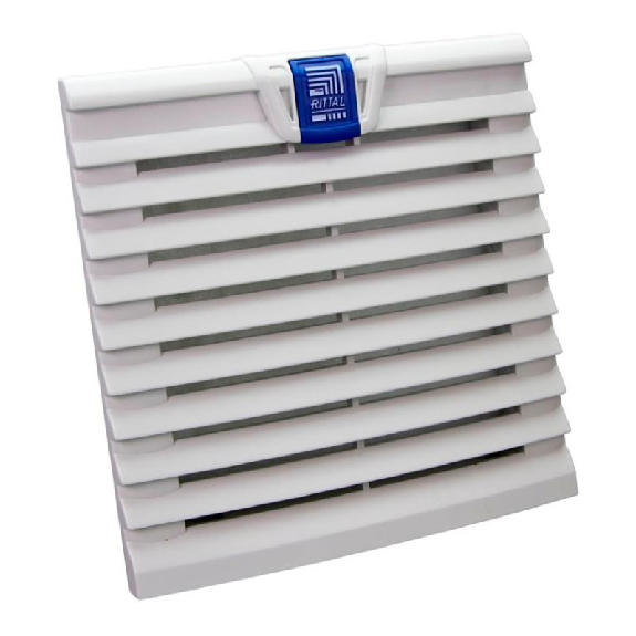 Filtre de sortie RAL 7035 148,5x148,5x24mm (LxHxP)-Lire la description
