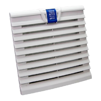 Filtre de sortie RAL 7035 148,5x148,5x24mm (LxHxP)-Lire la description