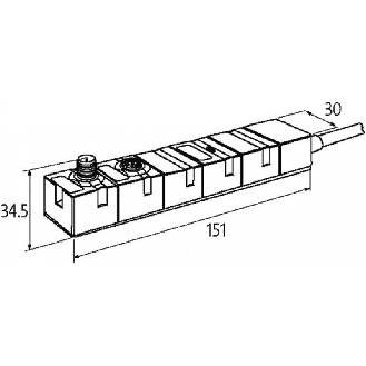 Cube67 Module d'extension ilot pneumatique, IP67, DO16 - Valve (E)-Lire la description