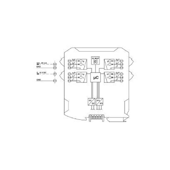 Module d'extension d'E/S à 4 sorties analogiques (0/4-20 mA, 0-10V) Module d'extension d'E/S à 4 sorties analogiques (0/4-20 mA, 0-10V)-Lire la description