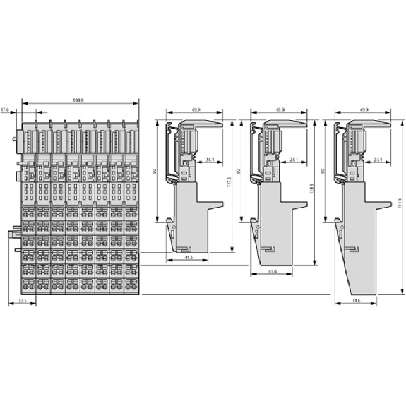 Module de base E/S avec ressort et accès à la barre C-Lire la description