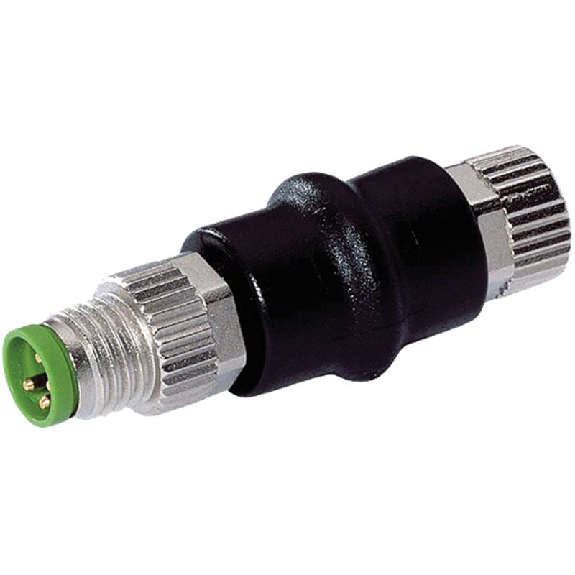 Adaptateur M08 Mâle Droit 3p/M08 Fem Droit 4p-Lire la description