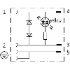 Adaptateur EV Forme A 18mm 24VAC/DC LED+ATP / M12 3P dessus