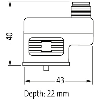 Adaptateur EV Forme B 10mm 24VAC/DC LED+ATP / M12 3P Mâle au dessus