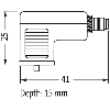 Adaptateur EV Forme C 8mm 24VAC/DC LED+ATP/M08 3p arrière