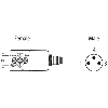 Adaptateur EV Forme C 8mm 24VAC/DC LED+ATP/M08 3p arrière
