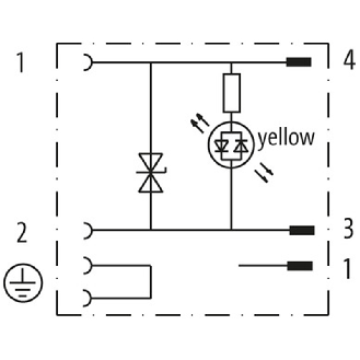 Adaptateur EV Forme C 8mm 24VAC/DC LED+ATP/M08 3p arrière-Lire la description