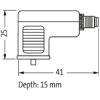 Adaptateur EV Forme C 8mm 24VAC/DC LED+ATP/M08 3p arrière-Lire la description