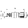 Adaptateur M08 Mâle Droit 4p/M12 Fem Droit 4p