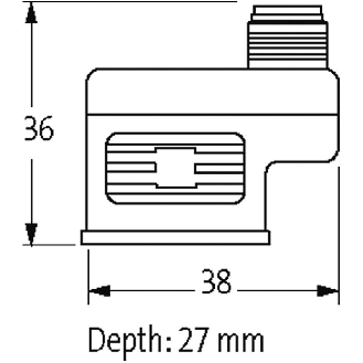 Adaptateur EV Forme A 18mm 24VAC/DC LED / M12 3P dessus-Lire la description