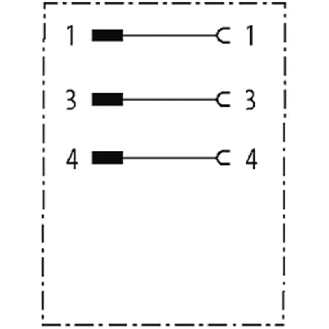 Adaptateur M12 Mâle Droit 3p/ M08 Fem Droit 3p-Lire la description