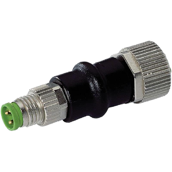 Adaptateur M08 Mâle Droit 3p/M12 Fem Droit 3p-Lire la description
