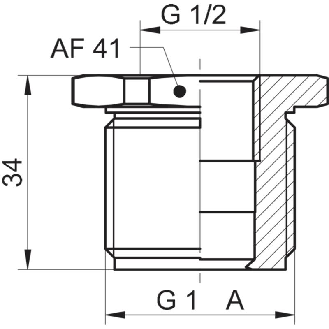 Adaptateur fileté standard G1B / G1/2B hygiénique AISI 316L (1.4404)-Lire la description