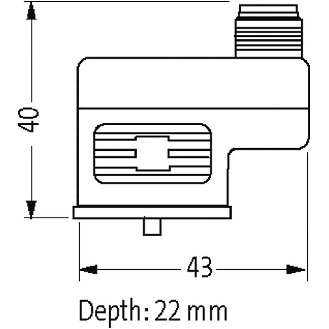 Adaptateur EV Forme BI 11mm 24VAC/DC LED / M12 3P dessus-Lire la description