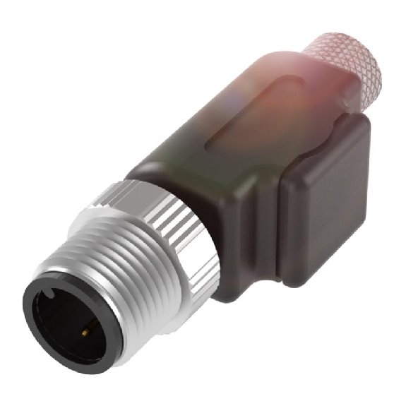 Adaptateur M08 Fem Droit 3p/M12 Mâle Droit 3p-Lire la description