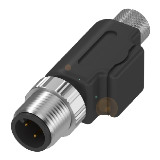 Adaptateur M08A Fem Droit 4p/M12A Mâle Droit 4p-Lire la description