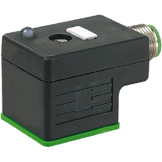 Adaptateur EV Forme A 18mm 24VAC/DC LED / M12 4P arrière-Lire la description