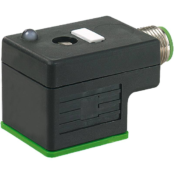 Adaptateur EV Forme A 18mm 24VAC/DC LED / M12 4P arrière-Lire la description