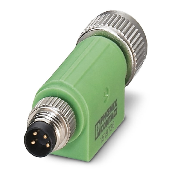 Adaptateur, du connecteur mâle M8 sur connecteur femelle M12, 4 pôles-Lire la description