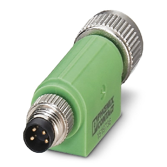 Adaptateur, du connecteur mâle M8 sur connecteur femelle M12, 4 pôles-Lire la description