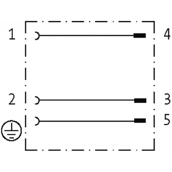 Adaptateur EV Forme BI 11mm 125VAC/DC / M12A Mâle 3P arrière-Lire la description