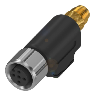Adaptateur M12 Fem Droit 5p/M08 Mâle Droit 3p-Lire la description