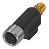 Adaptateur M12 Fem Droit 5p/M08 Mâle Droit 3p
