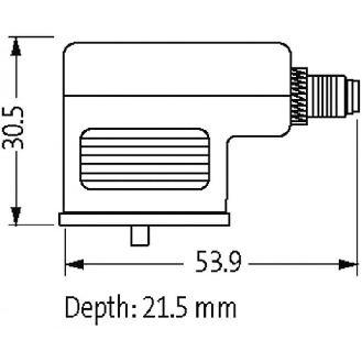 Adaptateur EV Forme B 10mm 24VAC/DC LED/M8 3p arrière-Lire la description