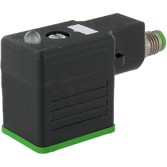 Adaptateur EV Forme B 10mm 24VAC/DC LED/M8 3p arrière-Lire la description
