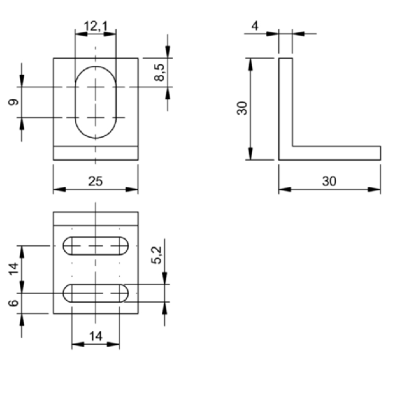 Bride de fixation pour capteurs M12, pour butée fixe M12, aluminium-Lire la description