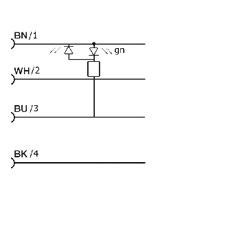 Connect.M12-F,4 poles-2m-LED,PVC,90°-Lire la description
