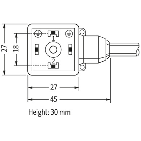 Connect. EV Forme A 18mm 24V LED; PVC 3x0,75 Gris 3m Connect. EV Forme A 18mm 24V LED; PVC 3x0,75 Gris 3m-Lire la description