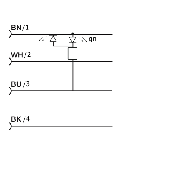Connect.M12-F,4 poles-5m-LED,PVC,90°-Lire la description