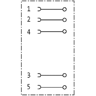 7/8'' Fem Droit 5p; Bornes à vis (x5) <1.5mm², Ø10-12mm-Lire la description