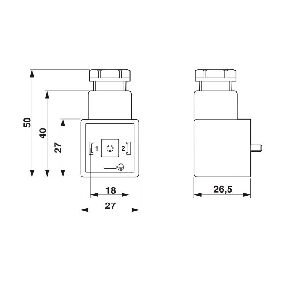 Connect. EV Forme A 18mm 24V LED+ATP / PG9-Lire la description