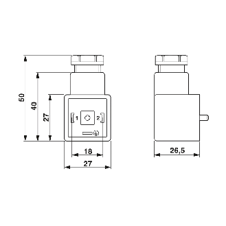 Connect. EV Forme A 18mm 24V LED+ATP / PG9-Lire la description
