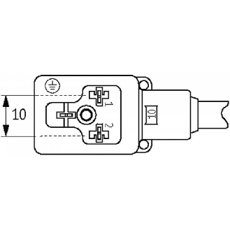 Connect. EV Forme B 10mm 24V LED+ATP; PVC 3x0,75 Gris 1,5m-Lire la description