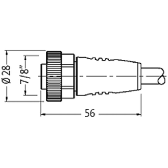 Connecteur 7/8 Fem Droit 5p-Lire la description