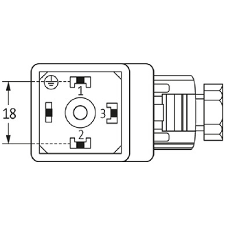 Connect. PR Forme A 18mm 24-230V LED V/R 3P+T PG9-Lire la description