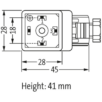 Connect. PR Forme A 18mm 24-230V LED V/R 3P+T PG9-Lire la description