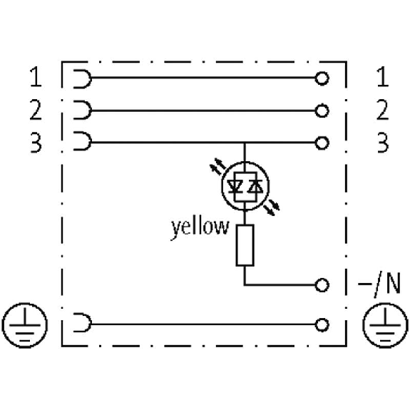 Connect. PR Forme A 18mm 24-230V LED 3P+T PG9-Lire la description